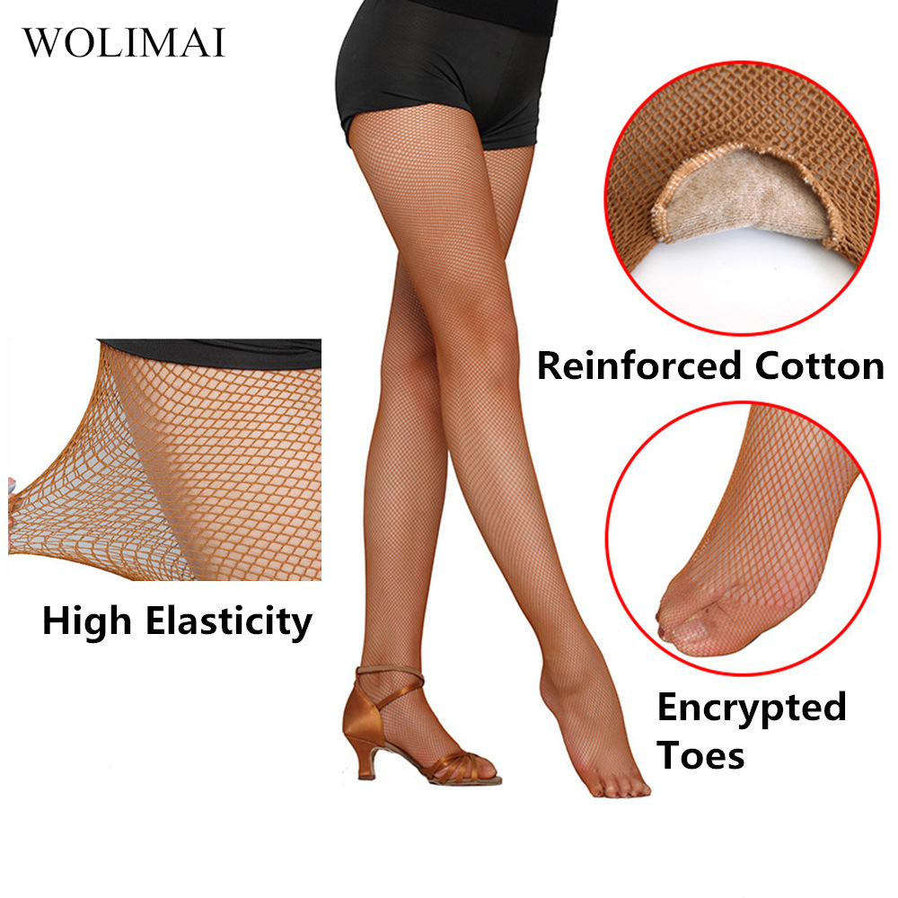 Fishnet Stocking Women - Professional Latin Dance Fishnets Toe Socks
