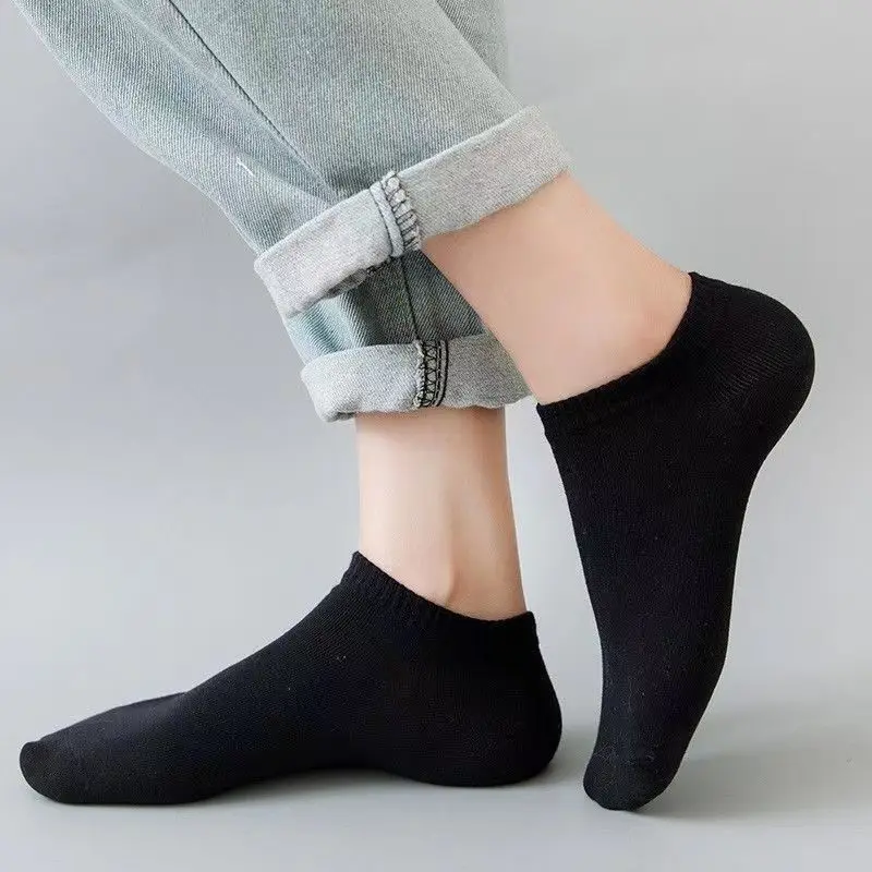 5 Pairs Unisex Casual Plain Co - No Show Sock Women recension och pris