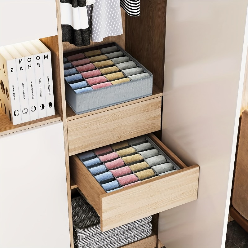 2Pcs 24-Compartment Fabric Soc - Sock Organizer Tray recension och pris