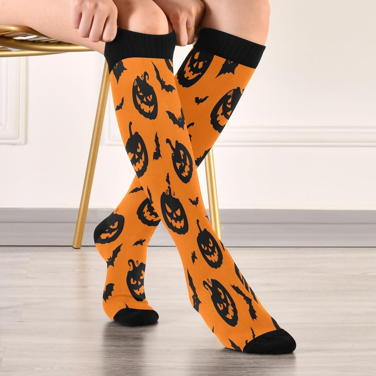 Spooky Pumpkins Compression So - Knee High Sock Women recension och pris