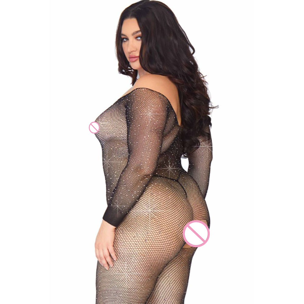 Plus Size Rhinestone Erotic Ho - Fishnet Stocking Women recension och pris