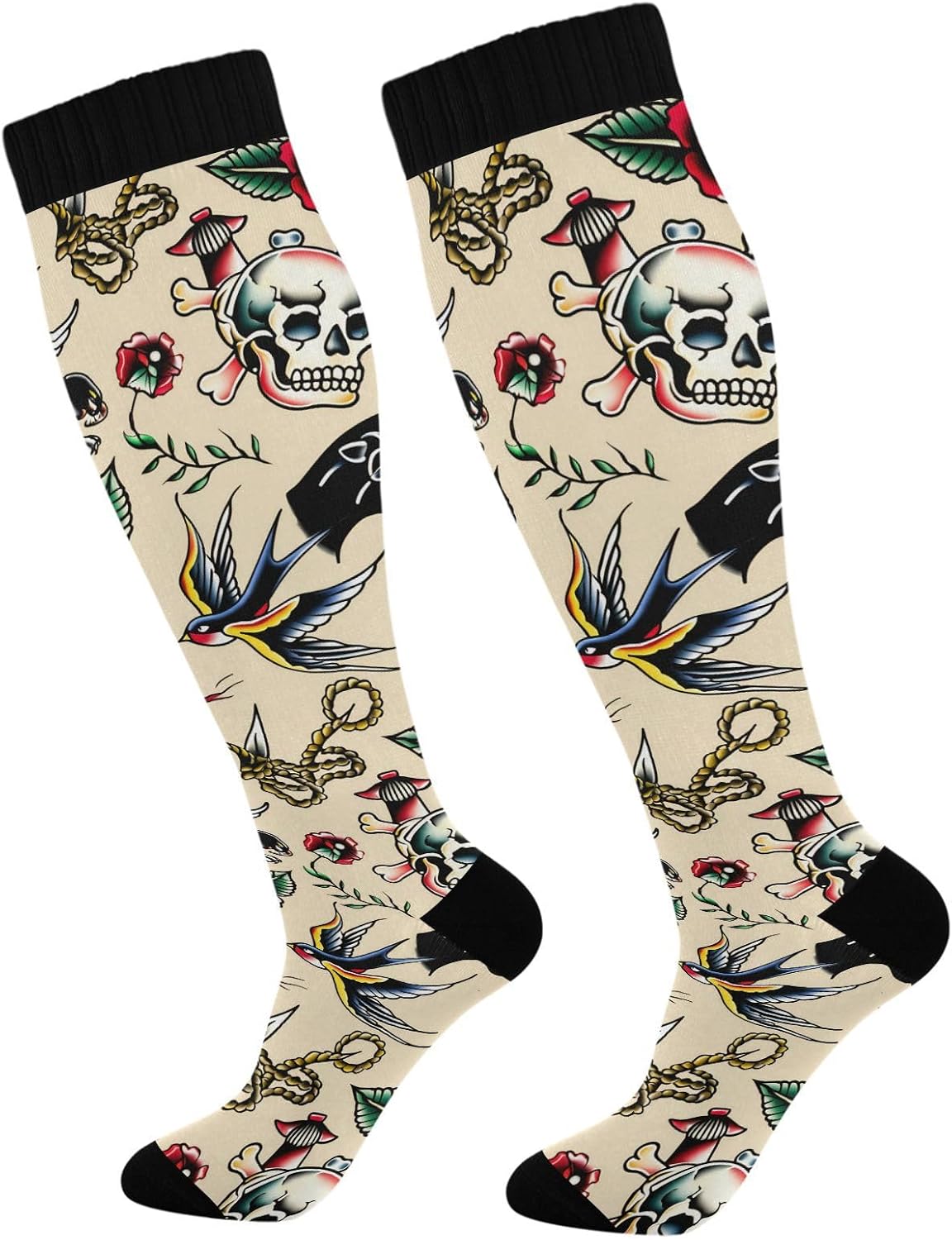 Traditional Tattoo Compression - Knee High Sock Women recension och pris