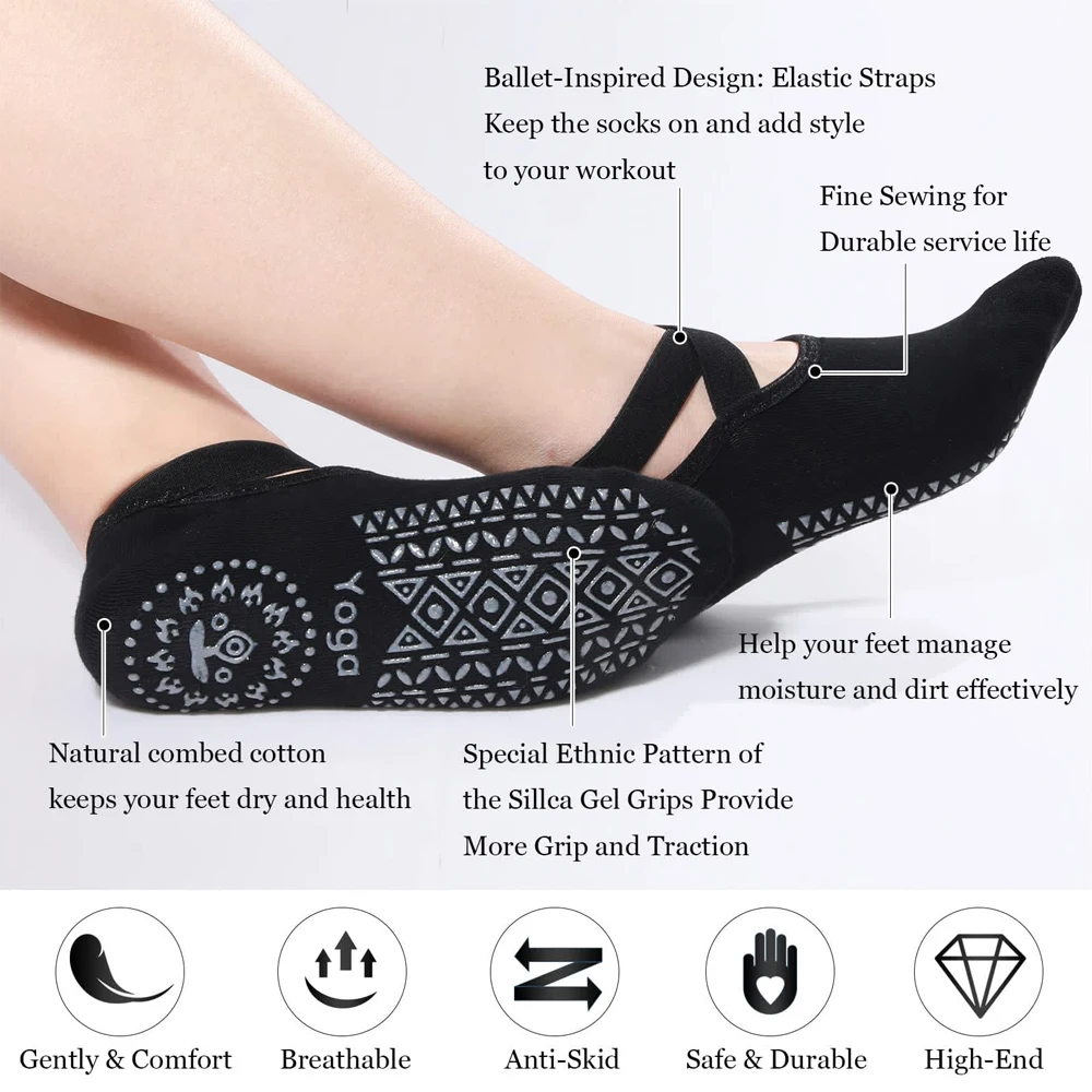 1Pair Yoga Socks for Women Non - Grip Sock Yoga recension och pris