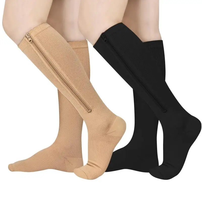 1 Pair Medical Zipper Compress - Grip Sock Yoga recension och pris