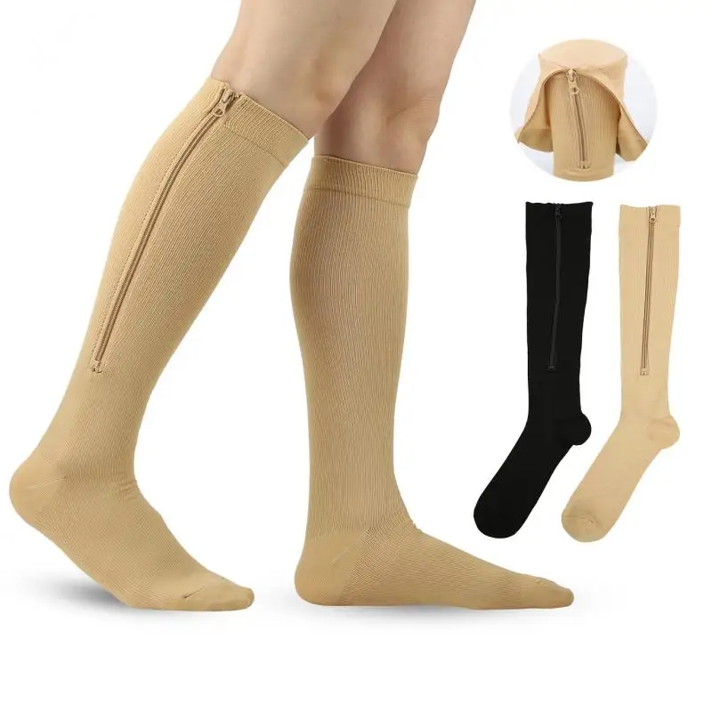 1 Pair Medical Zipper Compress - Grip Sock Yoga recension och pris