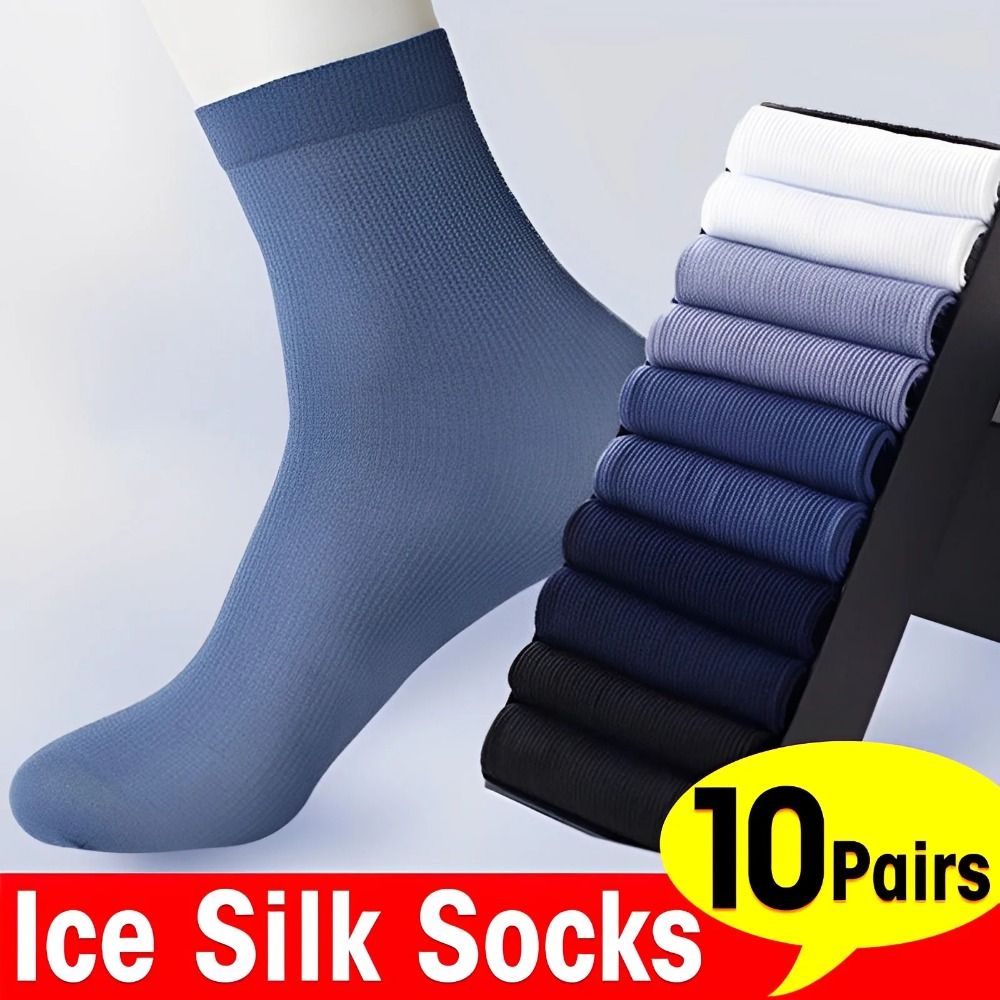 10pairs Casual Breathable Men  - Silk Sock Bamboo recension och pris